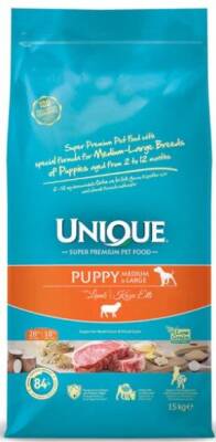 Unique Medium Large Puppy Kuzu Etli Yavru Köpek Maması 15 kg - 1