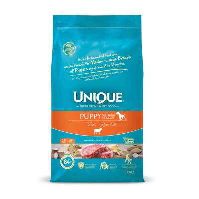 Unique Medium Large Puppy Kuzu Etli Yavru Köpek Maması 3 kg - 1