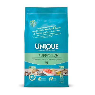 Unique Mini Puppy Somonlu Küçük Irk Yavru Köpek Maması 3 kg - 1