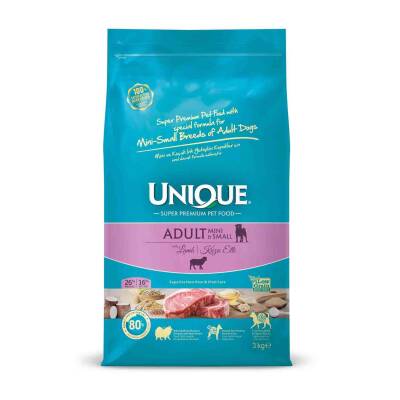 Unique Puppy Mini Small Kuzu Etli Küçük Irk Yetişkin Köpek Maması 3 kg - 1