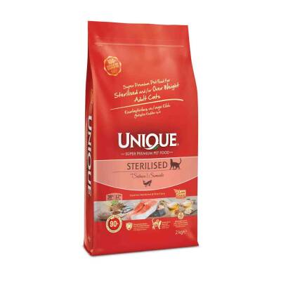 Unique Sterilised Kısırlaştırılmış Somonlu Yetişkin Kedi Maması 2 kg - 1