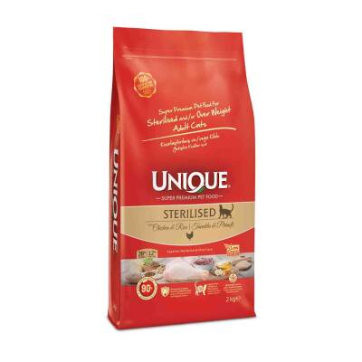 Unique Sterilised Kısırlaştırılmış Tavuklu Yetişkin Kedi Maması 2 kg - 1