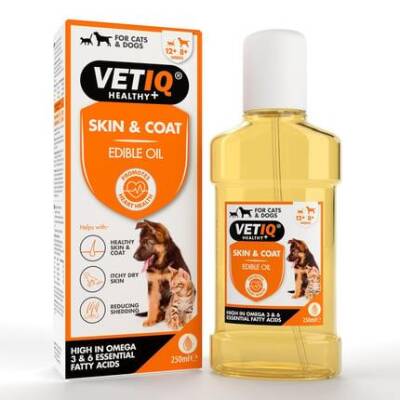Vet IQ Kedi ve Köpek İçin Deri ve Tüy Besleyici Omega Katkılı Vitamin 250 ml - 1