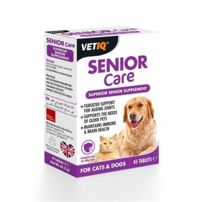Vet IQ Senior Care Yaşlı Köpekler İçin Vitamin Mineral Takviyesi 45 Tablet - 1