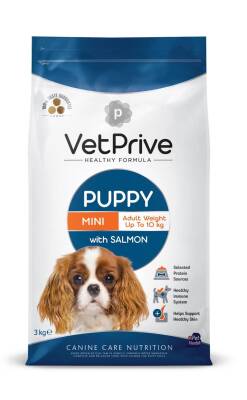 Vet Prive Puppy Küçük Irk Somonlu Yavru Köpek Maması 3 kg - 1