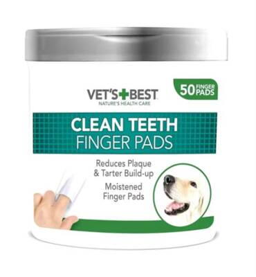 Vet's Best Köpekler İçin Diş Temizleme Parmak Pedi 50'li - 1