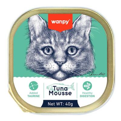 Wanpy Alutray Ton Balıklı Pate Yetişkin Kedi Konservesi 6 X 40 Gr - 1