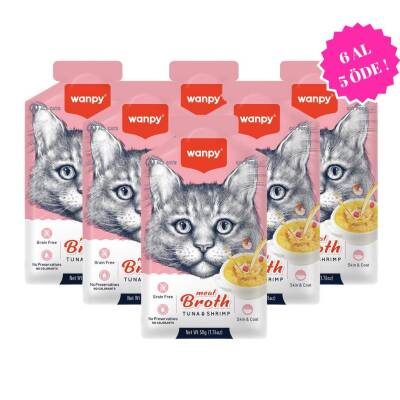 Wanpy Karides Ton Balıklı Kedi Çorbası 50 gr (6 AL 5 ÖDE) - 1