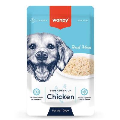 Wanpy Pouch Tavuklu Yetişkin Köpek Konservesi 100 Gr - 1