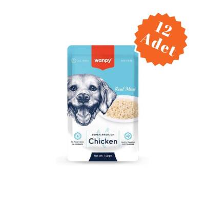 Wanpy Pouch Tavuklu Yetişkin Köpek Konservesi 100 Gr x 12 Adet - 1