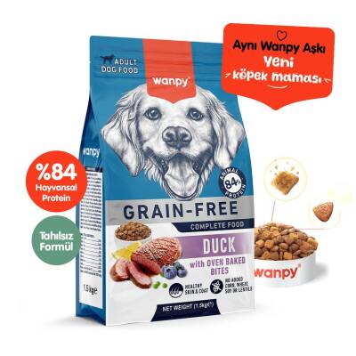 Wanpy Tahılsız Ördekli Yetişkin Köpek Kuru Maması 1,5 kg - 1