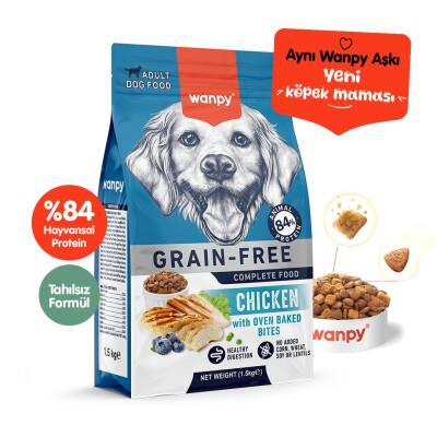 Wanpy Tahılsız Tavuklu Yetişkin Köpek Kuru Maması 1,5 kg - 1
