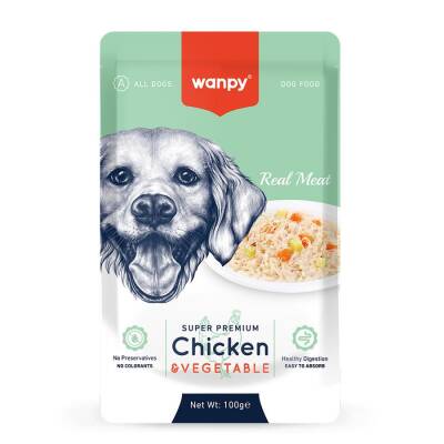 Wanpy Tavuk ve Sebzeli Konserve Köpek Maması 100 gr - 1