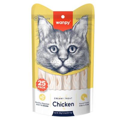 Wanpy Tavuklu Krema Kedi Ödülü 14 gr X 25 Adet - 1