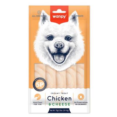 Wanpy Tavuklu Peynirli Krema Köpek Ödülü 5 X 14 gr - 1