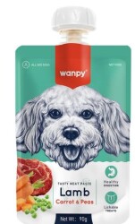 Wanpy Taze Kuzulu ve Havuçlu Köpek Et Ezmesi 90 gr (4 AL 3 ÖDE) - Wanpy