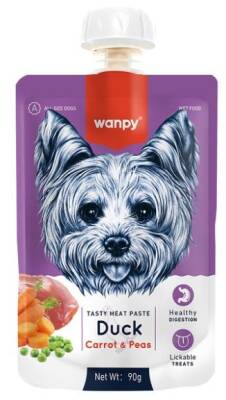 Wanpy Taze Ördekli ve Havuçlu Köpek Et Ezmesi 90 gr (4 AL 3 ÖDE) - 1