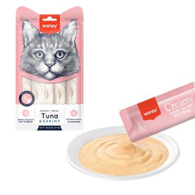 Wanpy Ton ve Karidesli Sıvı Kedi Ödülü 5 X 14 gr - 1