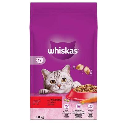 Whiskas Biftekli Havuçlu Kuru Kedi Maması 3,8 kg - 1