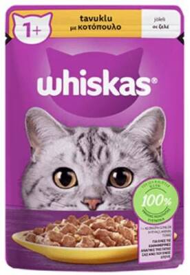 Whiskas Pouch Pure Delight Jöle İçinde Tavuklu Yetişkin Kedi Konservesi 85 gr - 1