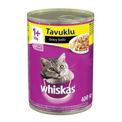 Whiskas Tavuklu Yetişkin Konserve Kedi Maması 400 gr - 1